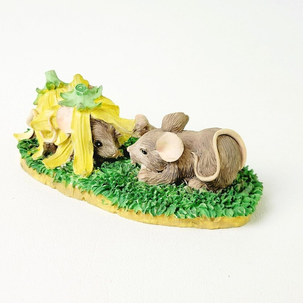 Rare Silvestri Charming Tails Hide Seek Mice Figurine 1993 Early Piece Retired